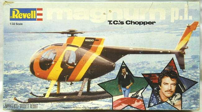 Revell 1/32 Magnum P.I. T.C.'s Chopper - (Hughes 500), 4416 plastic model kit